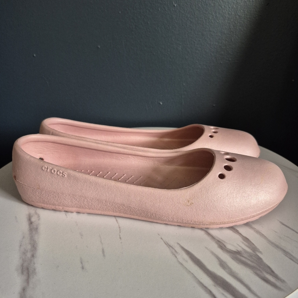 Crocs Ballerina Slip On Comfort Shoes Pink Size 11